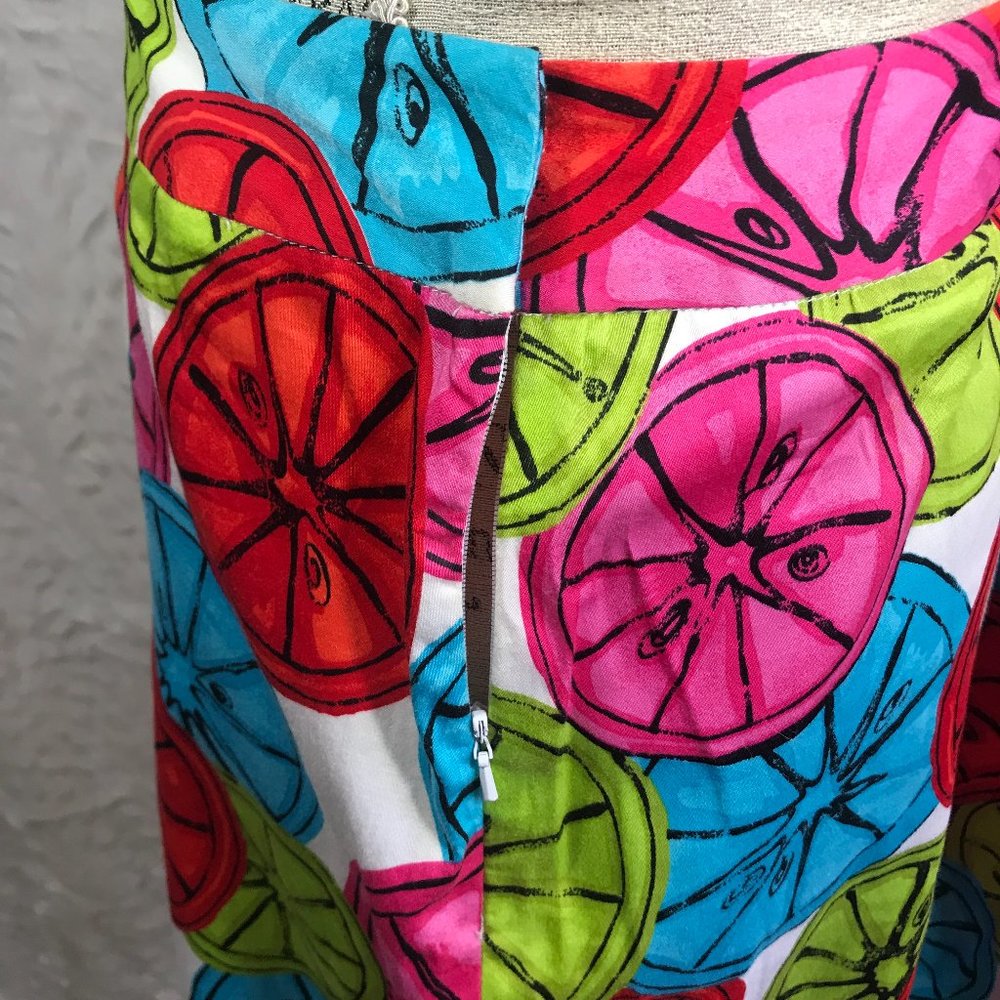 Grace Elements Bright Retro Fruit Print Swing Ski… - image 5